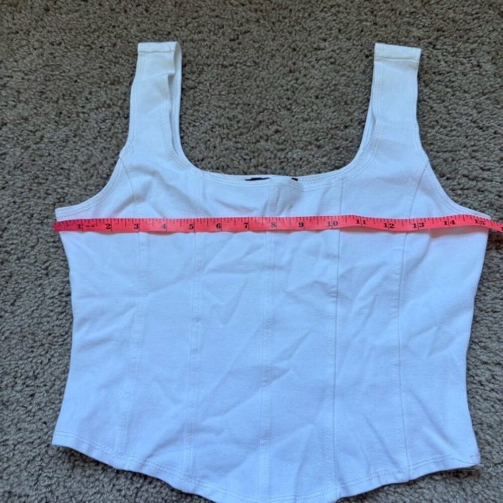 Discreet New York City white tank top corset medium